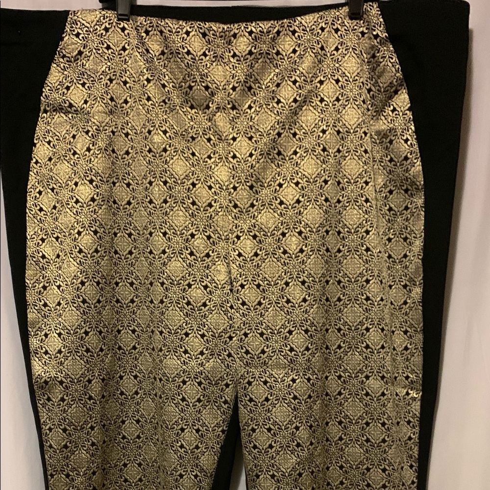 Lane Bryant Navy Gold Damask Legging Sz 26/28